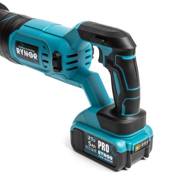 Безщіткова електроножовка Rynor ​​SW21 PRO (21V, 5Ah) Пила шабельна акумуляторна Райнор з двома АКБ для металу та дерева SW21 PRO фото