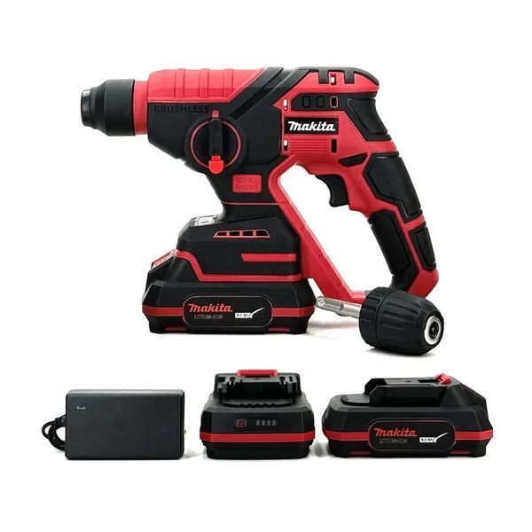 Безщітковий акумуляторний перфоратор Makita 36V-Li Compact Red (36V 6Ah) АКБ Перфоратор Макіта з 18 насадками 2353804917 фото