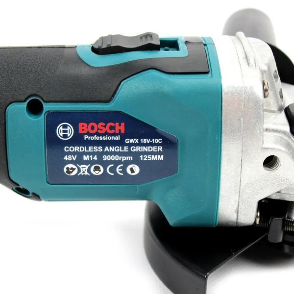 Аккумуляторная угловая шлифмашина Bosch GWX 48V-10C (48V) Болгарка Бош 125мм турбинка с 2 АКБ 1867387269 фото