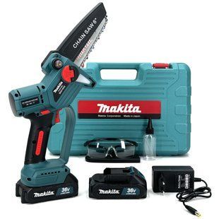 Пила аккумуляторная Makita DUC101Z (36V 5Ah) Садовая бесщеточнаямини-пила Макита с шиной 15 см и двумя АКБ 2363399963 фото