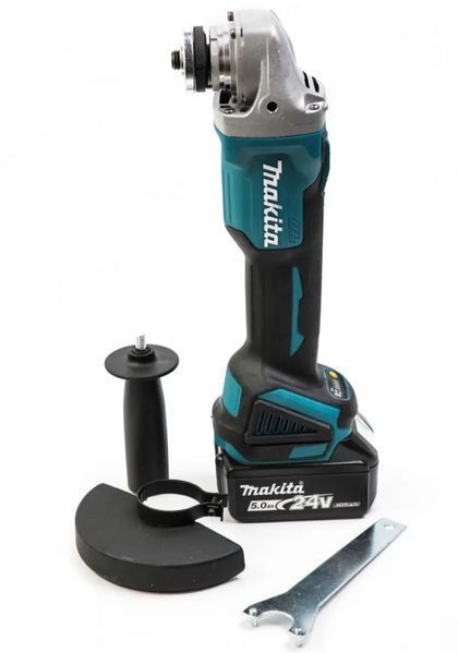 Акумуляторна кутова шліфувальна машина Makita DGA404 (24V діаметр 125мм) Болгарка Макіта (турбінка) з 2 АКБ 1867387314 фото