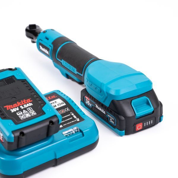 Безщітковий кутовий акумуляторний гайковерт Makita DWR200DZ (36V, 5Ah) АКБ гайковерт-тріскачка Макіта з кейсом 77791 фото