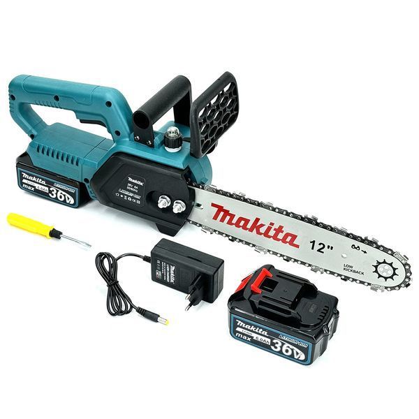 Ланцюгова акумуляторна пила Makita DUC125ZQ (36V 6Аh) Пила Макіта з двома АКБ та шиною 30 см для обрізки гілок 2381339862 фото