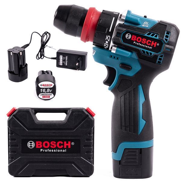 Шуруповерт акумуляторний Bosch GSB169-2Li (16,8V 3Ah) Шуруповерт безщітковий Бош 10мм та двома АКБ 2661236525 фото