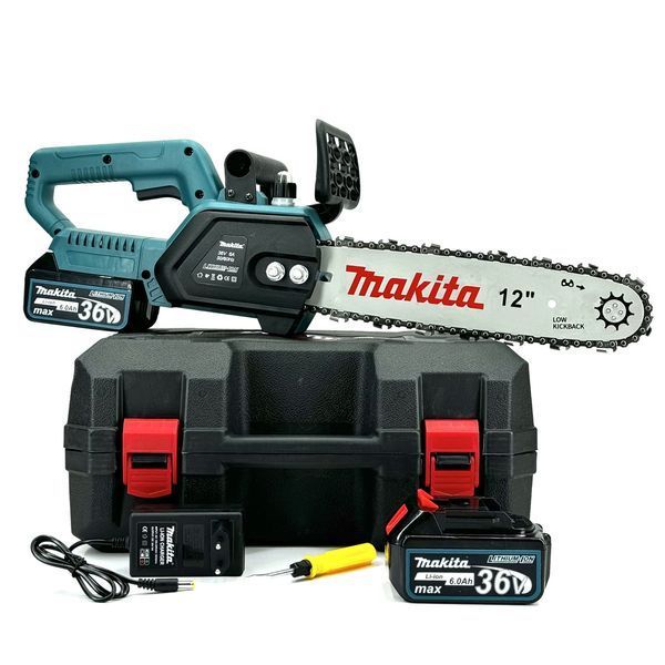 Ланцюгова акумуляторна пила Makita DUC125ZQ (36V 6Аh) Пила Макіта з двома АКБ та шиною 30 см для обрізки гілок 2381339862 фото