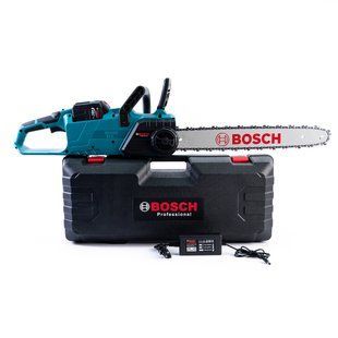 Акумуляторна безщіткова пила Bosch GSR340iW (48V 12Ah шина 45см) Ланцюгова пила Бош з 2 АКБ для заготівлі дров 77713 фото