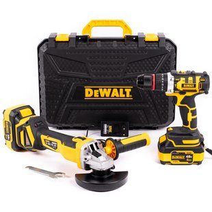 Бесщеточный АКБ набор DeWalt 2в1 (Болгарка DCG506NT и Шуруповерт DCD709M2T) Набор Деволт (48V 6Ah) 2663148664 фото