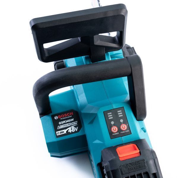 Аккумуляторная бесщеточная пила Bosch GSR340iW (48V 12Ah шина 45см) Цепная пила Бош с 2 АКБ для заготовки дров 77713 фото
