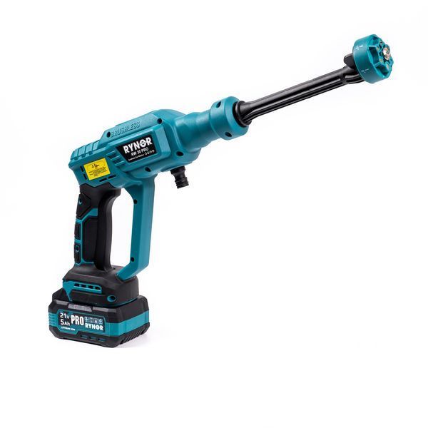 Портативна акумуляторна міні-мийка Rynor ​​RW30 PRO (21V 5Ah 40 Бар) АКБ мийка високого тиску Райнор з LED-дисплеєм та насадками RW 30 PRO фото