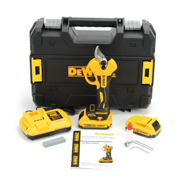 Аккумуляторный секатор DeWalt DCMPP550P1 (36V 5Ah) Садовый секатор Деволт с резом 30 мм и двумя АКБ 2443254103 фото