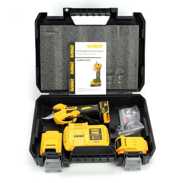 Аккумуляторный секатор DeWalt DCMPP550P1 (36V 5Ah) Садовый секатор Деволт с резом 30 мм и двумя АКБ 2443254103 фото