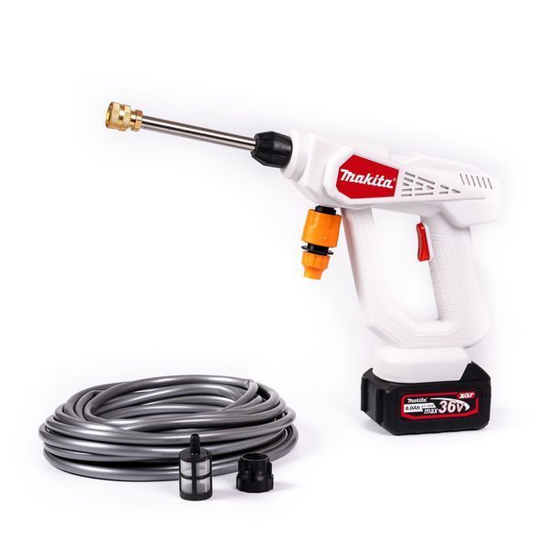 Бездротова акумуляторна автомийка Makita Hw28 (36V 6Ah 40 бар) Ручна портативна АКБ мийка Макіта з насадками 2688256868 фото