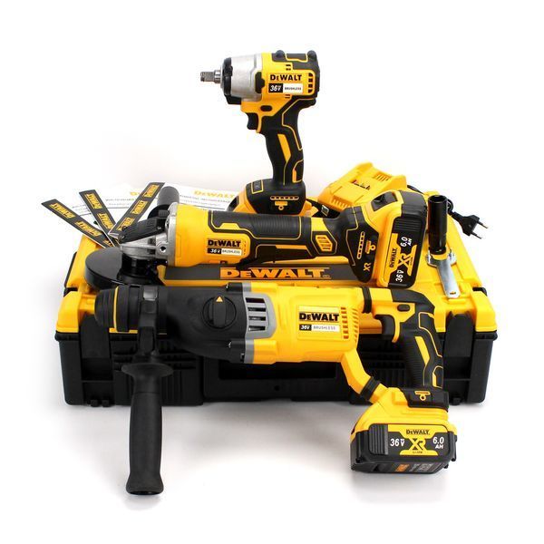 АКБ набір 3в1 DeWalt 36V (Гайковерт DCF922 + Перфоратор DCH263 + Болгарка DCG413) Набір Деволт 3в1 2443254110 фото