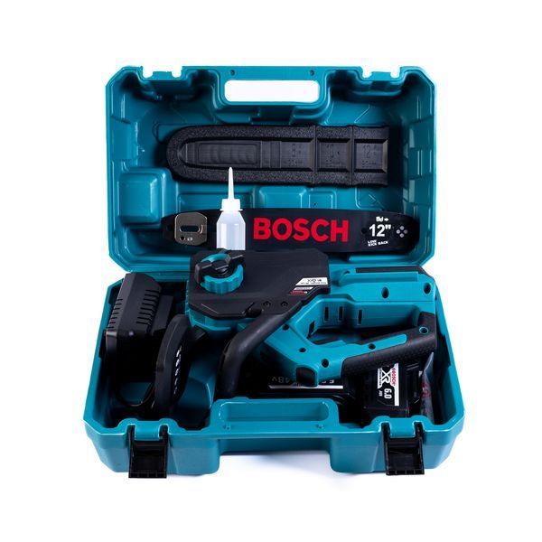 Безщіткова акумуляторна пила Bosch GSR280W (48V 6Ah шина 30см) Ланцюгова пила Бош з 2 АКБ та дисплеєм 77727 фото