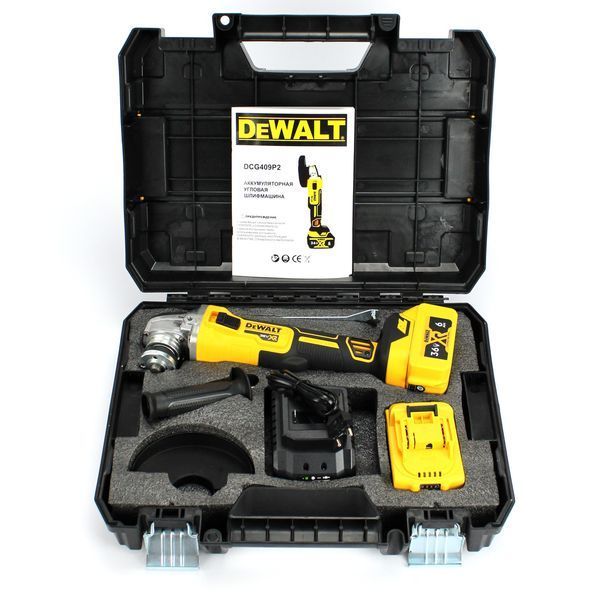 Акумуляторна УШМ DeWalt DCG409P2 (36V 6Ah) Безщіткова болгарка Деволт з двома АКБ та регулятором 2443254123 фото