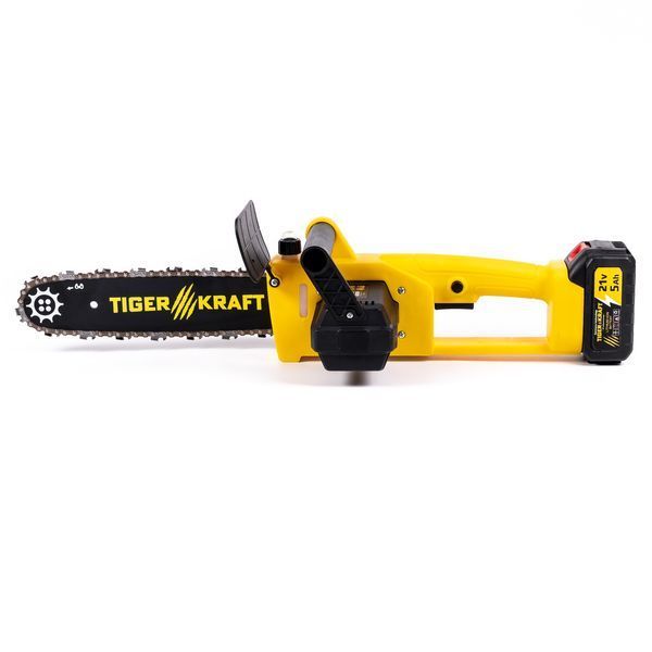 Пила аккумуляторная TigerKraft TG30 PRO (21V 5Ah, шина 30см) Цепная бесщеточная пила Тайгеркрафт с двумя АКБ для обрезки веток TG30 PRO фото