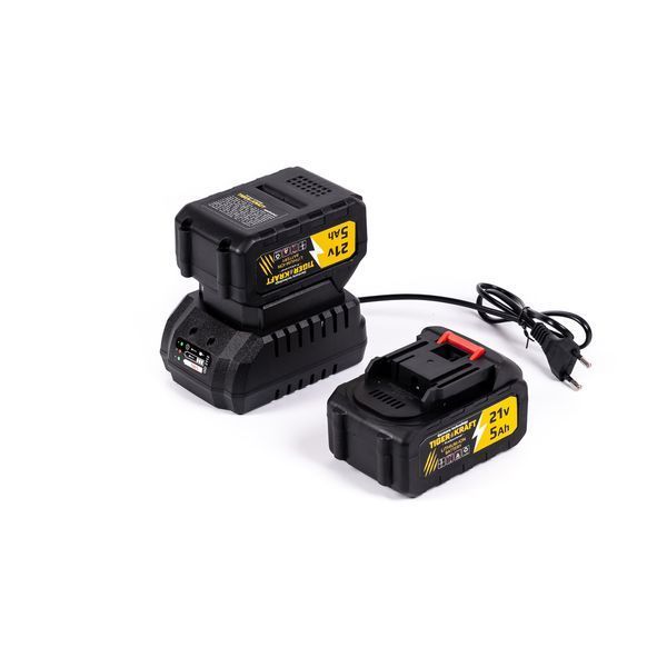 Пила аккумуляторная TigerKraft TG30 PRO (21V 5Ah, шина 30см) Цепная бесщеточная пила Тайгеркрафт с двумя АКБ для обрезки веток TG30 PRO фото