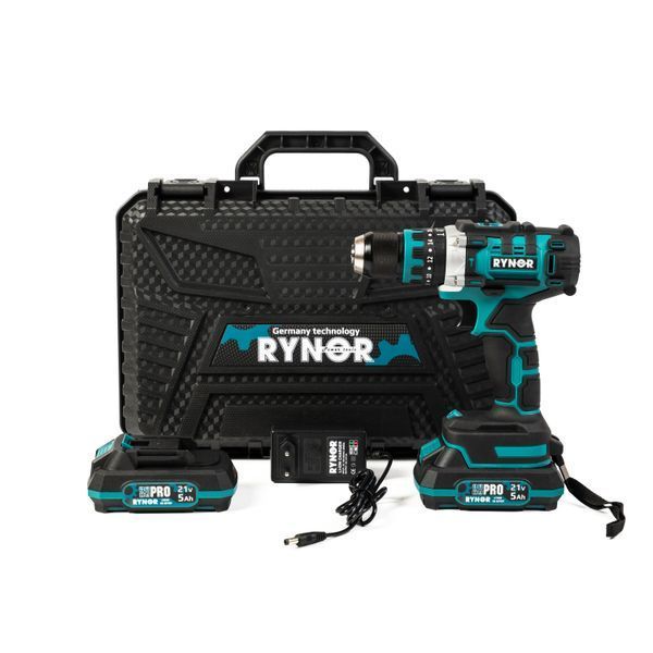 Шуруповерт аккумуляторный ударный Rynor MS 10 PRO (21V, 5Ah) Шуруповерт Райнор патрон 10мм и 2 АКБ в кейсе MS10 PRO фото