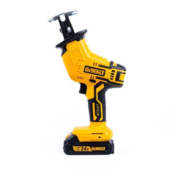 Акумуляторна ножівка DeWalt DCS324NT (24V 5Ah) Сабельна пила Деволт c 2 АКБ для дерева та металу 77769 фото